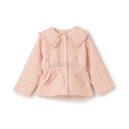 日本童裝 Ly# mine 中長款蝴蝶結絎縫外套 100-150cm 女童款 冬季 (適合初秋、香港平均溫度）OUTERWEAR 