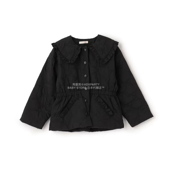 日本童裝 Ly# mine 中長款蝴蝶結絎縫外套 100-150cm 女童款 冬季 (適合初秋、香港平均溫度）OUTERWEAR 