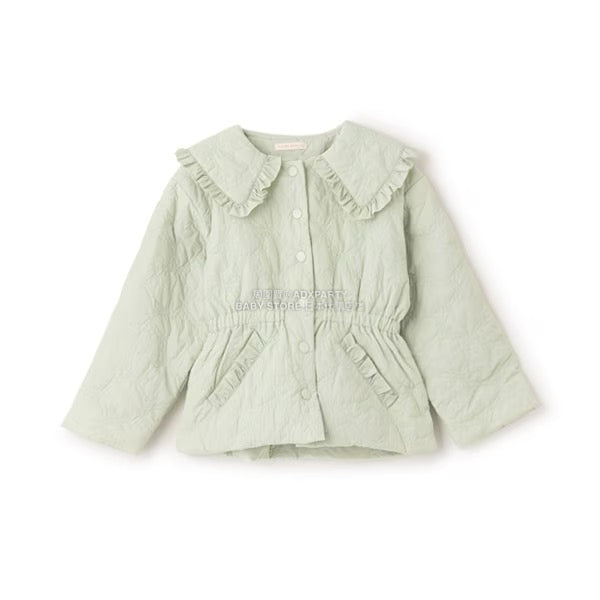 日本童裝 Ly# mine 中長款蝴蝶結絎縫外套 100-150cm 女童款 冬季 (適合初秋、香港平均溫度）OUTERWEAR 