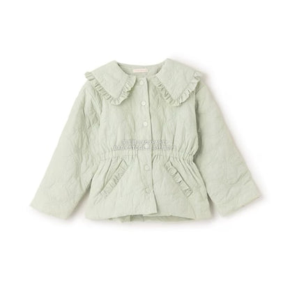 日本童裝 Ly# mine 中長款蝴蝶結絎縫外套 100-150cm 女童款 冬季 (適合初秋、香港平均溫度）OUTERWEAR 