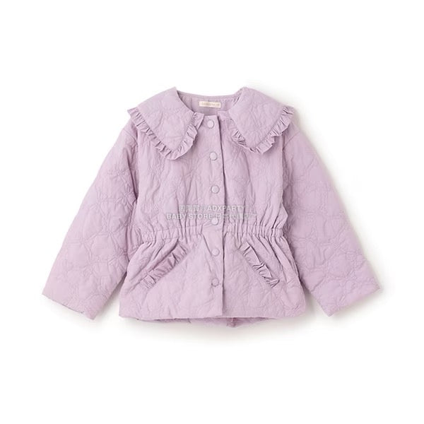 日本童裝 Ly# mine 中長款蝴蝶結絎縫外套 100-150cm 女童款 冬季 (適合初秋、香港平均溫度）OUTERWEAR 