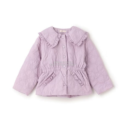日本童裝 Ly# mine 中長款蝴蝶結絎縫外套 100-150cm 女童款 冬季 (適合初秋、香港平均溫度）OUTERWEAR 
