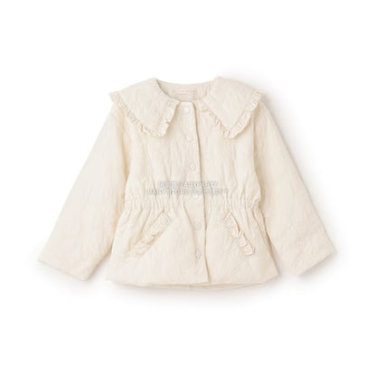 日本童裝 Ly# mine 中長款蝴蝶結絎縫外套 100-150cm 女童款 冬季 (適合初秋、香港平均溫度）OUTERWEAR 