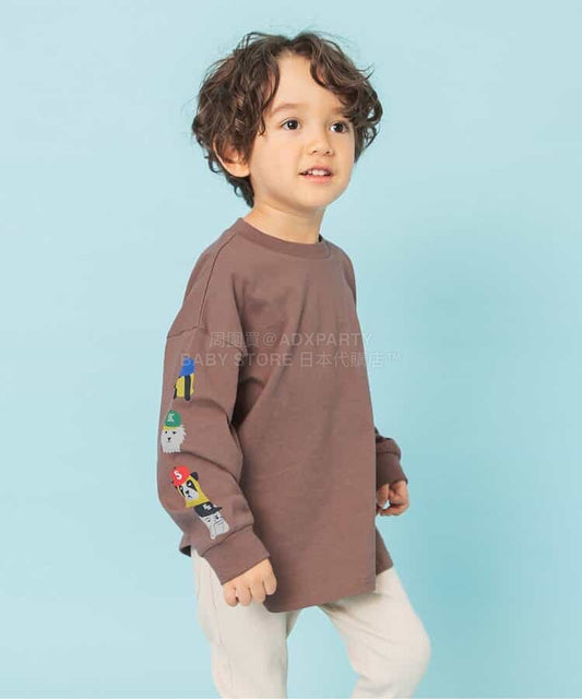 日本童裝 BREEZE 印花上衣 90-150cm 男童款/女童款 春季 TOPS 聖誕紅/新年紅