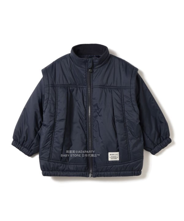 日本童裝 BEAMS mini 2Way 手袖可拆 夾棉外套 90-140cm 男童款/女童款 秋冬季 (適合香港平均溫度、寒冷天氣、溫度低天氣）OUTERWEAR 