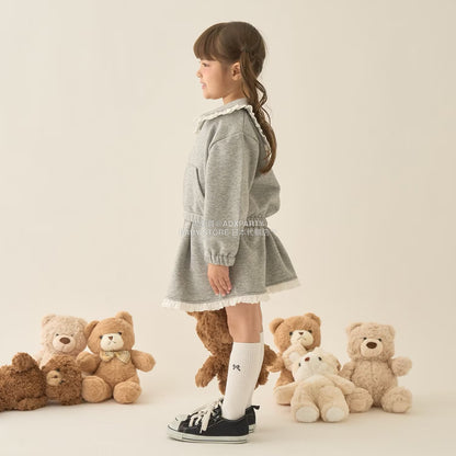 日本童裝 Ly# mine 蕾絲拼接短裙 100-150cm 女童款 冬季 SKIRTS