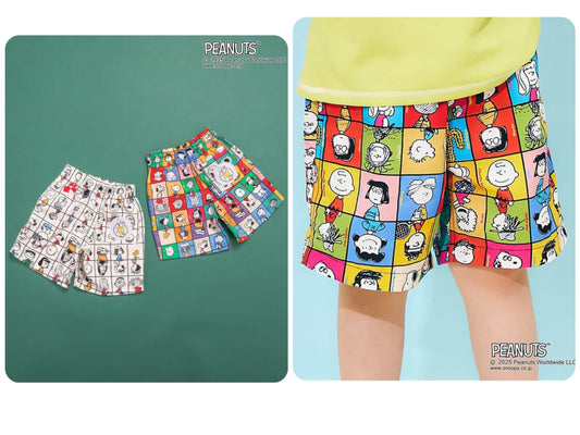 Ampersand x PEANUTS UV-Proof Beach Shorts (80-140cm) - Boys' Summer Swimsuit Special (Direct from Japan) 