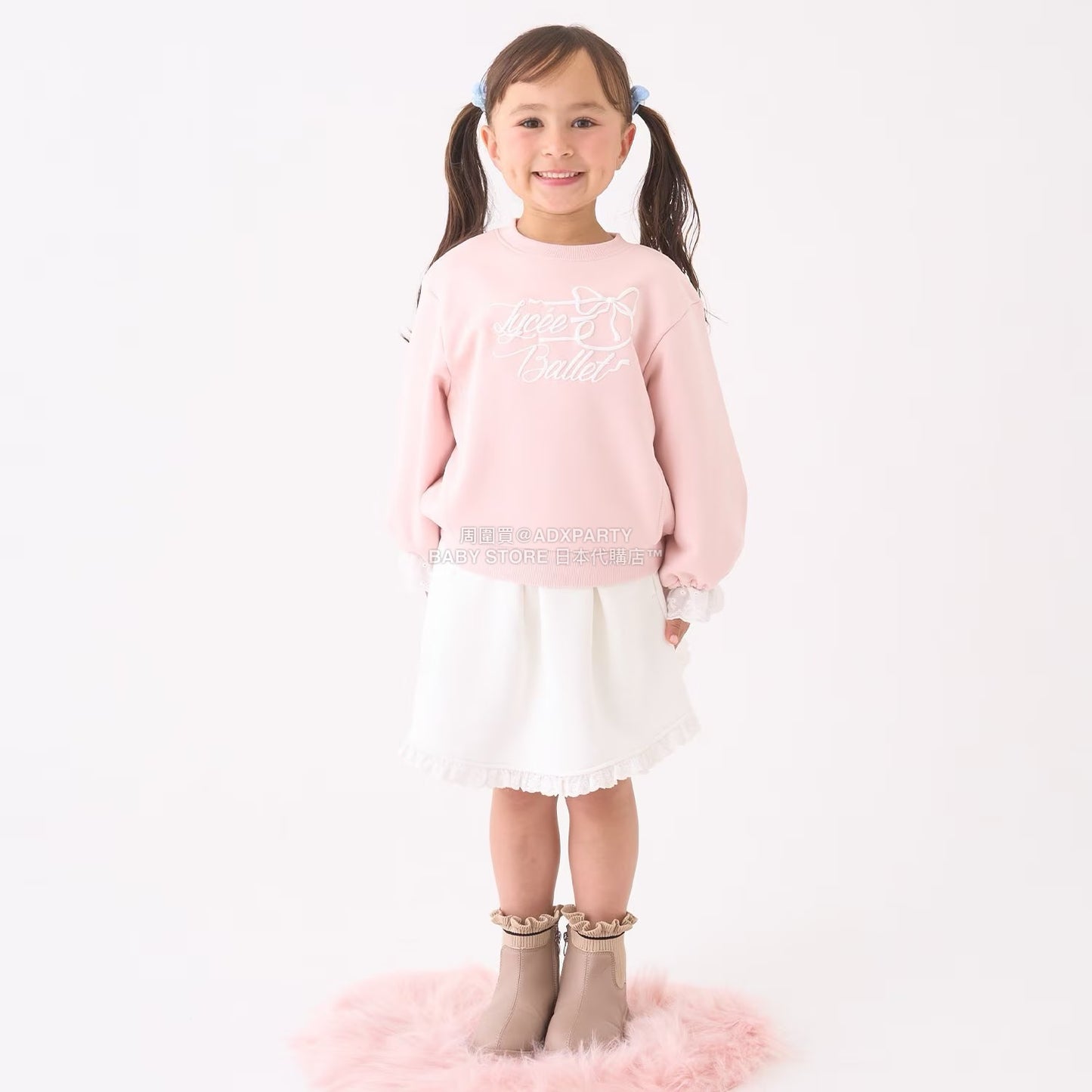 日本童裝 Ly# mine 蕾絲拼接短裙 100-150cm 女童款 冬季 SKIRTS