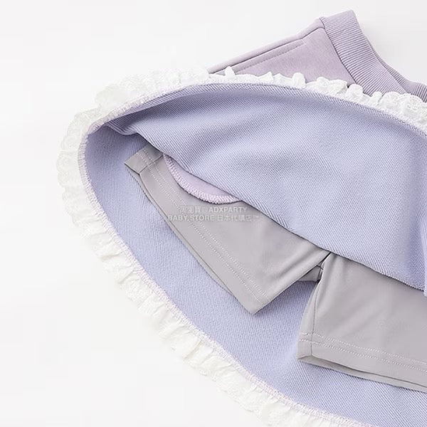 日本童裝 Ly# mine 蕾絲拼接短裙 100-150cm 女童款 冬季 SKIRTS