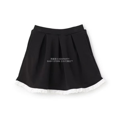 日本童裝 Ly# mine 蕾絲拼接短裙 100-150cm 女童款 冬季 SKIRTS