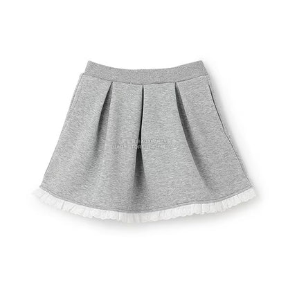日本童裝 Ly# mine 蕾絲拼接短裙 100-150cm 女童款 冬季 SKIRTS