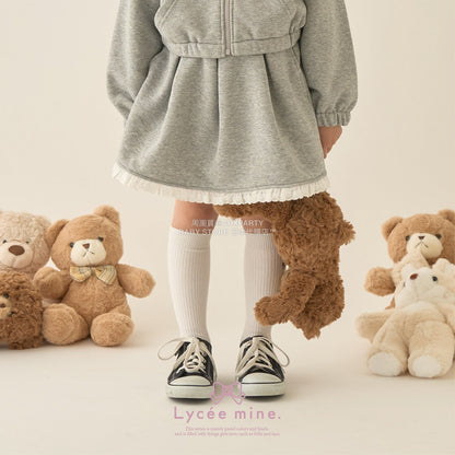 日本童裝 Ly# mine 蕾絲拼接短裙 100-150cm 女童款 冬季 SKIRTS