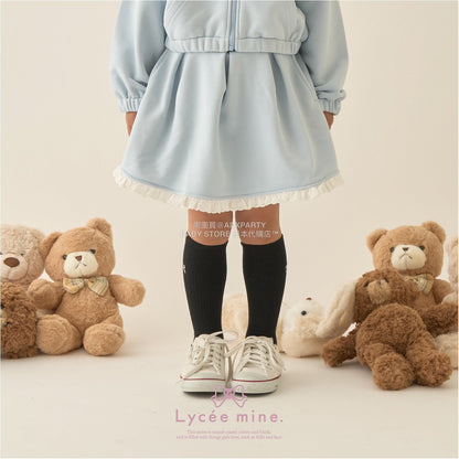 日本童裝 Ly# mine 蕾絲拼接短裙 100-150cm 女童款 冬季 SKIRTS