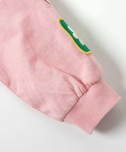 日本童裝 BREEZE 徽章手袖衛衣 80-140cm 女童款 春季 TOPS