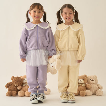 日本童裝 Ly# mine 運動長褲配薄紗裙 100-150cm 女童款 冬季 PANTS