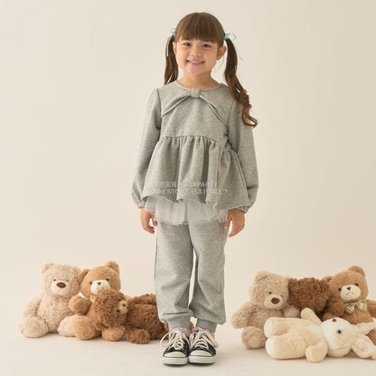 日本童裝 Ly# mine 運動長褲配薄紗裙 100-150cm 女童款 冬季 PANTS