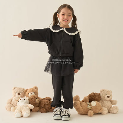 日本童裝 Ly# mine 運動長褲配薄紗裙 100-150cm 女童款 冬季 PANTS