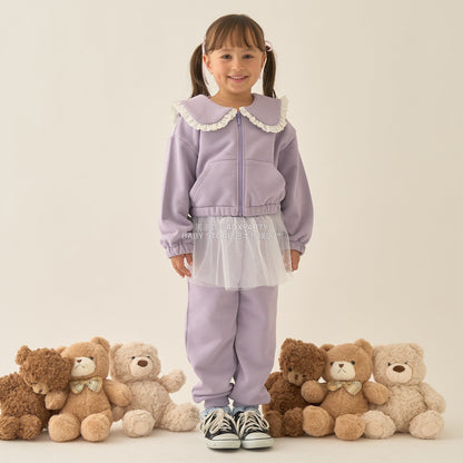 日本童裝 Ly# mine 運動長褲配薄紗裙 100-150cm 女童款 冬季 PANTS