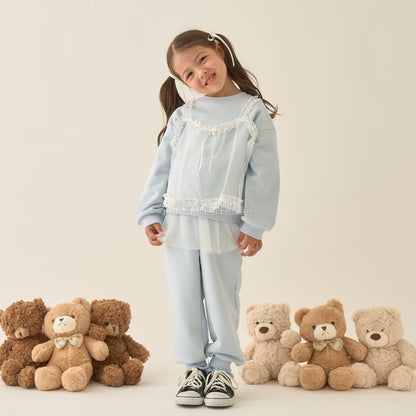 日本童裝 Ly# mine 運動長褲配薄紗裙 100-150cm 女童款 冬季 PANTS