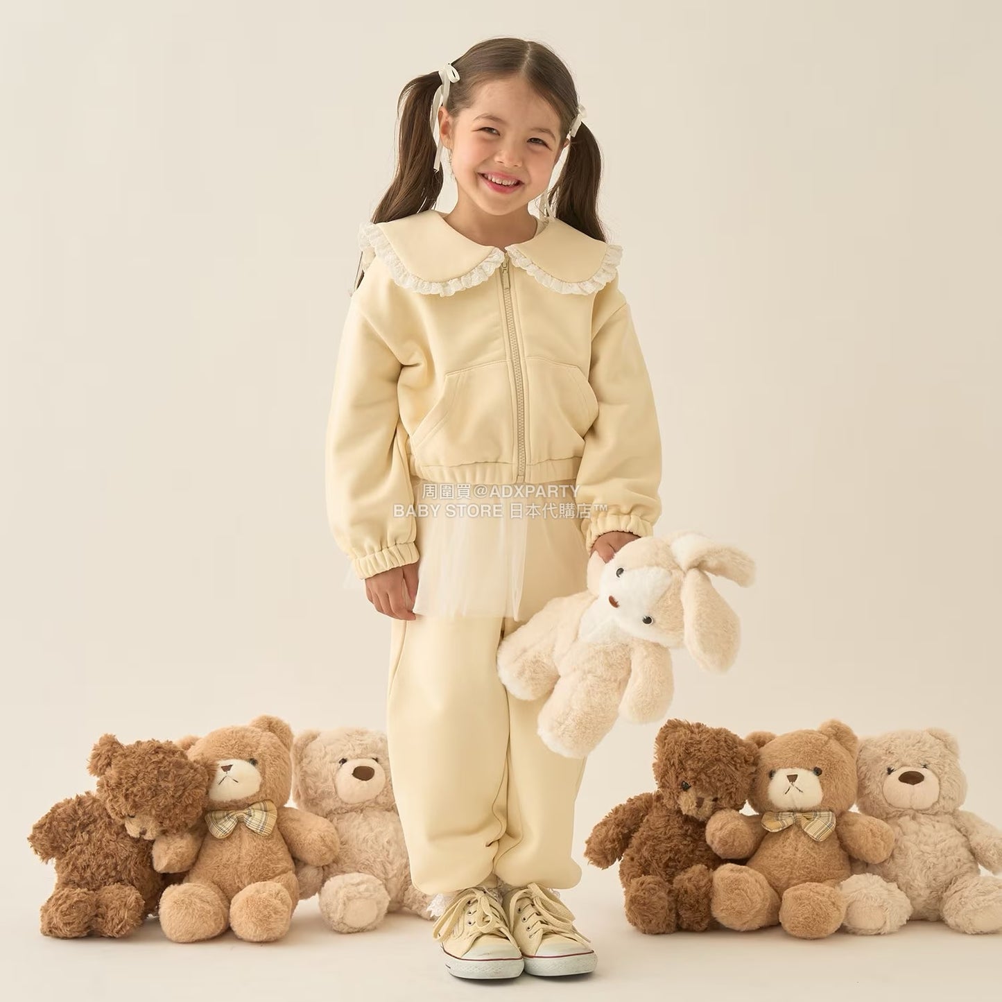 日本童裝 Ly# mine 運動長褲配薄紗裙 100-150cm 女童款 冬季 PANTS