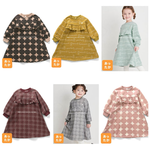 日本童裝 alc#652 抓毛連身裙 80-140cm 女童款 冬季 DRESSES