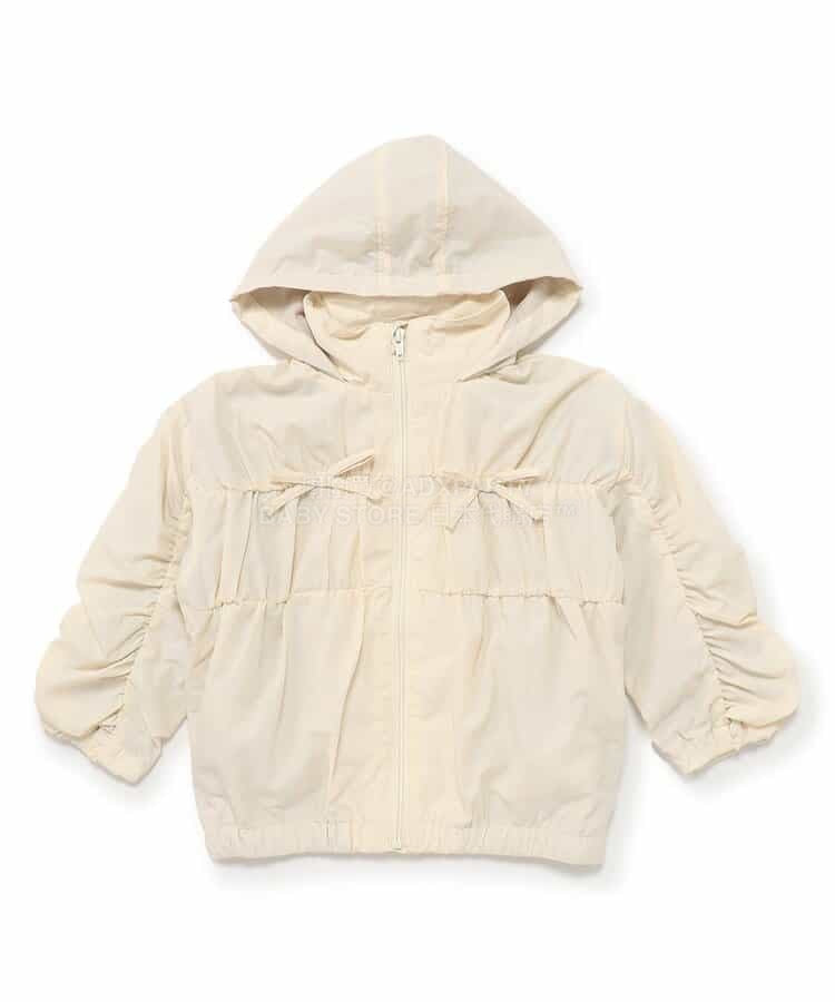 日本童裝 BREEZE 緞帶褶皺風衣 80-140cm 女童款 春季 OUTERWEAR