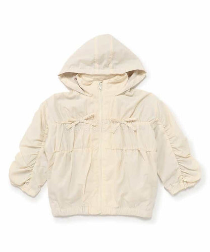 日本童裝 BREEZE 緞帶褶皺風衣 80-140cm 女童款 春季 OUTERWEAR