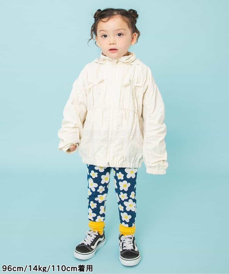 日本童裝 BREEZE 緞帶褶皺風衣 80-140cm 女童款 春季 OUTERWEAR
