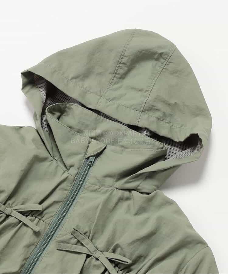 日本童裝 BREEZE 緞帶褶皺風衣 80-140cm 女童款 春季 OUTERWEAR