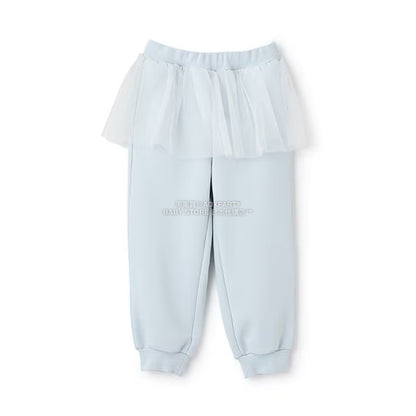 日本童裝 Ly# mine 運動長褲配薄紗裙 100-150cm 女童款 冬季 PANTS