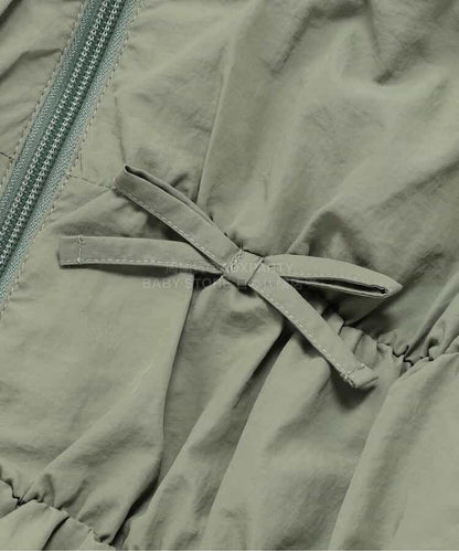 日本童裝 BREEZE 緞帶褶皺風衣 80-140cm 女童款 春季 OUTERWEAR