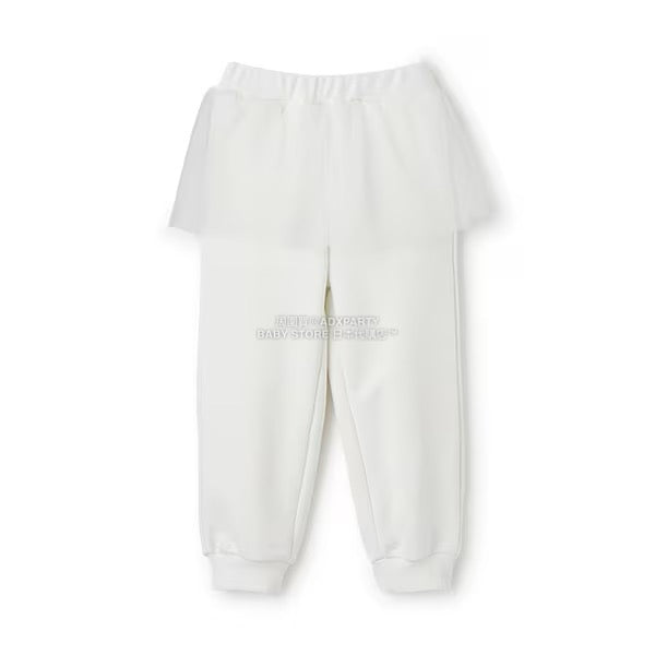 日本童裝 Ly# mine 運動長褲配薄紗裙 100-150cm 女童款 冬季 PANTS