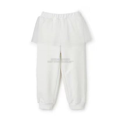 日本童裝 Ly# mine 運動長褲配薄紗裙 100-150cm 女童款 冬季 PANTS