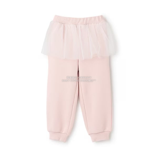 日本童裝 Ly# mine 運動長褲配薄紗裙 100-150cm 女童款 冬季 PANTS