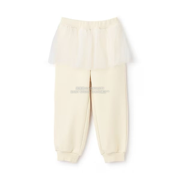 日本童裝 Ly# mine 運動長褲配薄紗裙 100-150cm 女童款 冬季 PANTS