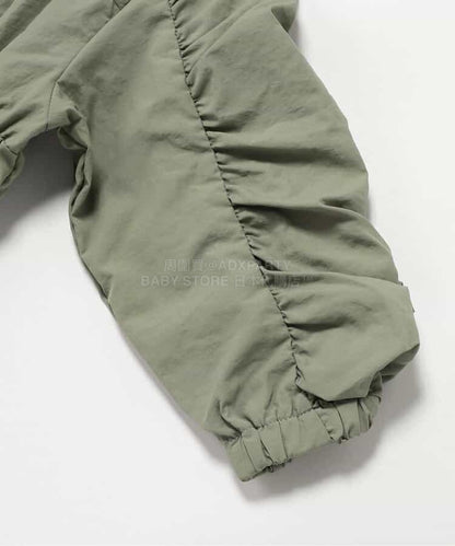 日本童裝 BREEZE 緞帶褶皺風衣 80-140cm 女童款 春季 OUTERWEAR