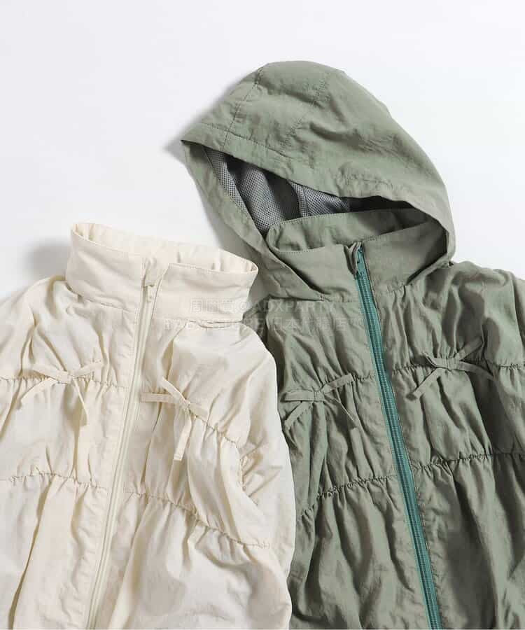 日本童裝 BREEZE 緞帶褶皺風衣 80-140cm 女童款 春季 OUTERWEAR