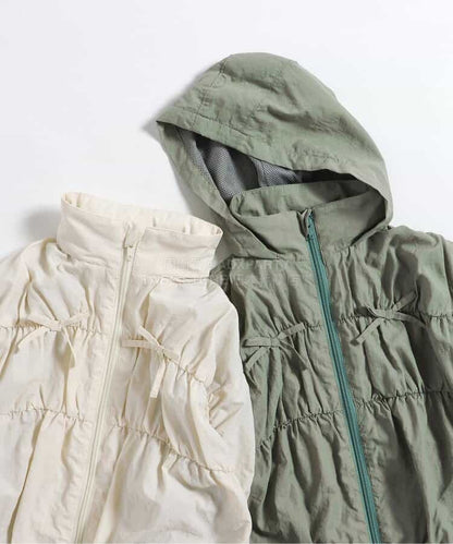 日本童裝 BREEZE 緞帶褶皺風衣 80-140cm 女童款 春季 OUTERWEAR