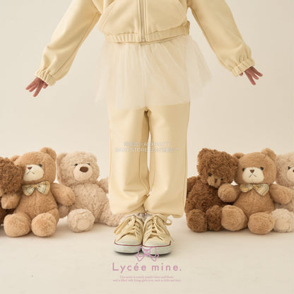 日本童裝 Ly# mine 運動長褲配薄紗裙 100-150cm 女童款 冬季 PANTS