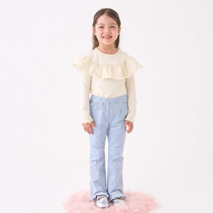 日本童裝 Ly# mine 荷葉邊彈力喇叭褲 100-150cm 女童款 冬季 PANTS