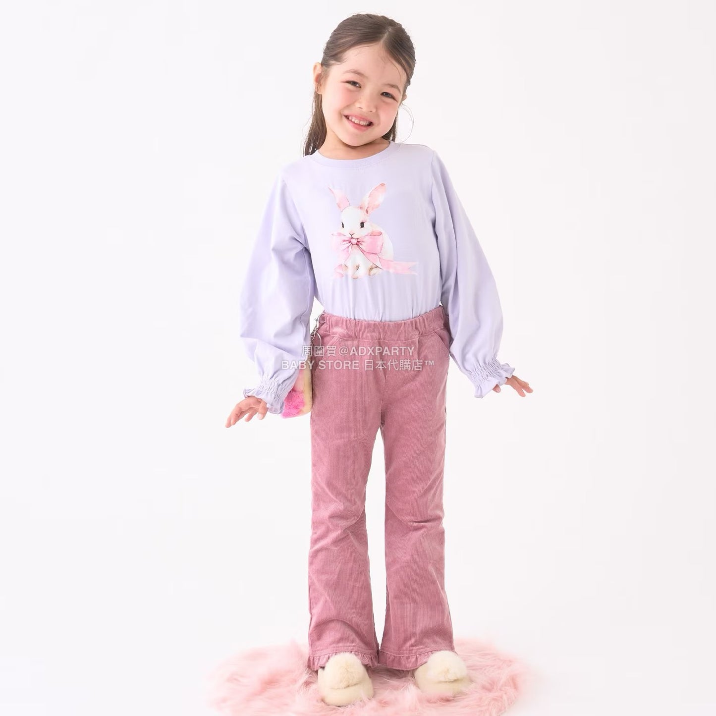 日本童裝 Ly# mine 荷葉邊彈力喇叭褲 100-150cm 女童款 冬季 PANTS