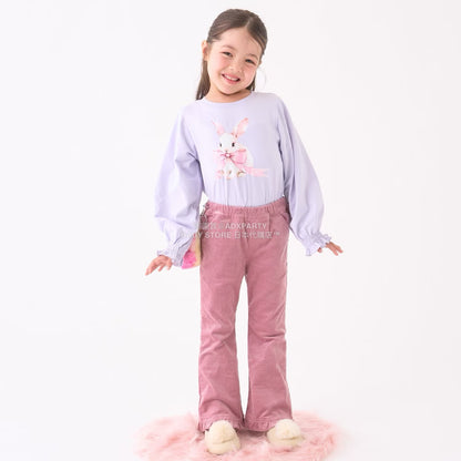 日本童裝 Ly# mine 荷葉邊彈力喇叭褲 100-150cm 女童款 冬季 PANTS