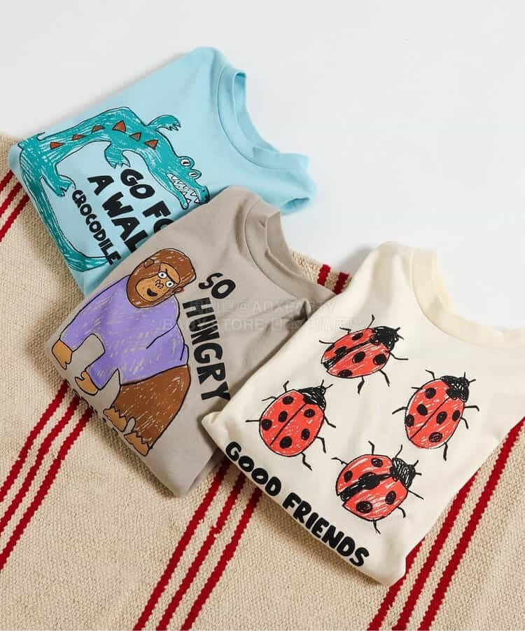 日本童裝 BREEZE 繪畫藝術印花上衣 80-140cm 男童款 春季 TOPS