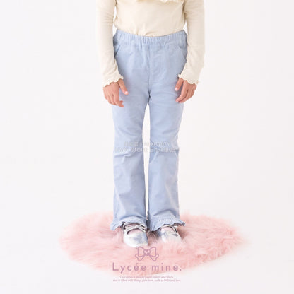 日本童裝 Ly# mine 荷葉邊彈力喇叭褲 100-150cm 女童款 冬季 PANTS