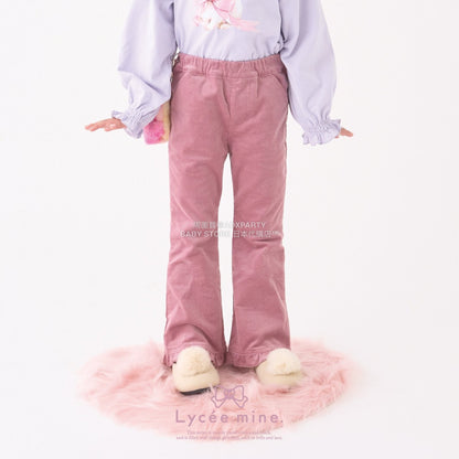 日本童裝 Ly# mine 荷葉邊彈力喇叭褲 100-150cm 女童款 冬季 PANTS