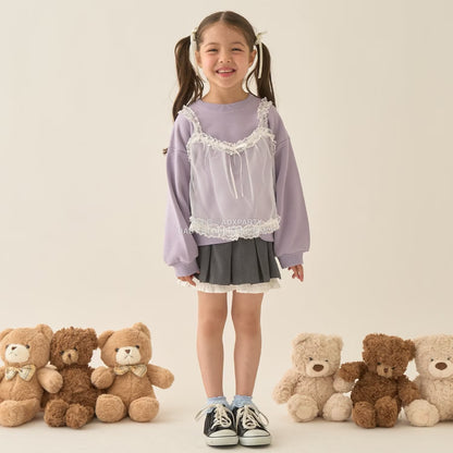 日本童裝 Ly# mine 百摺花邊短裙 100-150cm 女童款 冬季 SKIRTS