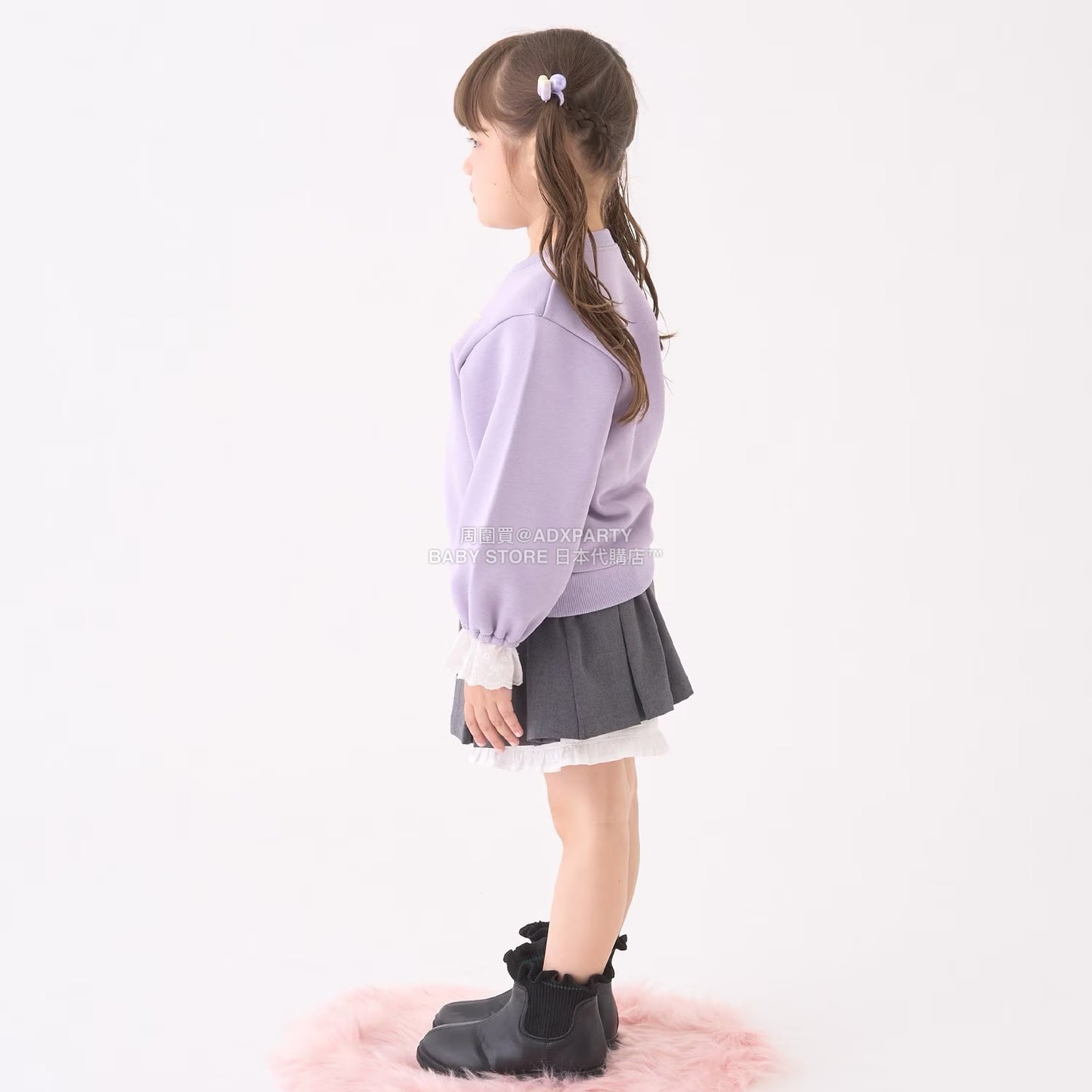 日本童裝 Ly# mine 百摺花邊短裙 100-150cm 女童款 冬季 SKIRTS