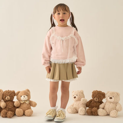 日本童裝 Ly# mine 百摺花邊短裙 100-150cm 女童款 冬季 SKIRTS