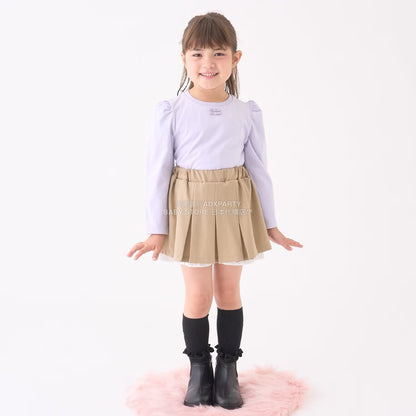 日本童裝 Ly# mine 百摺花邊短裙 100-150cm 女童款 冬季 SKIRTS