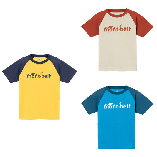 Japanese children's clothing mont-bell UV-resistant/water-absorbent/quick-drying/durable/odor-suppressing animal letter top 100-120cm boys'/girls' summer TOPS 
